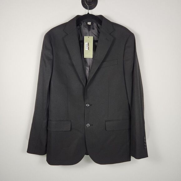 Men's Standard Fit Suit Jacket - Goodfellow & Co Black 36R NWT - Picture 1 of 7